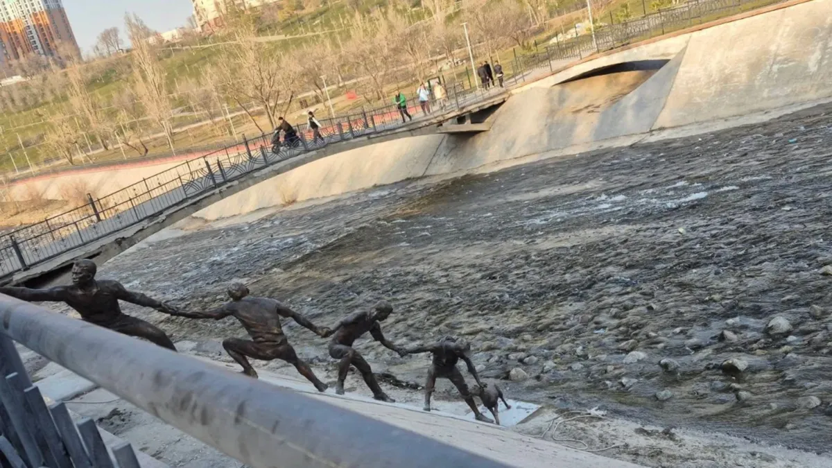 Unusual Monument Appears on the Bolshaya Almatinka River Embankment