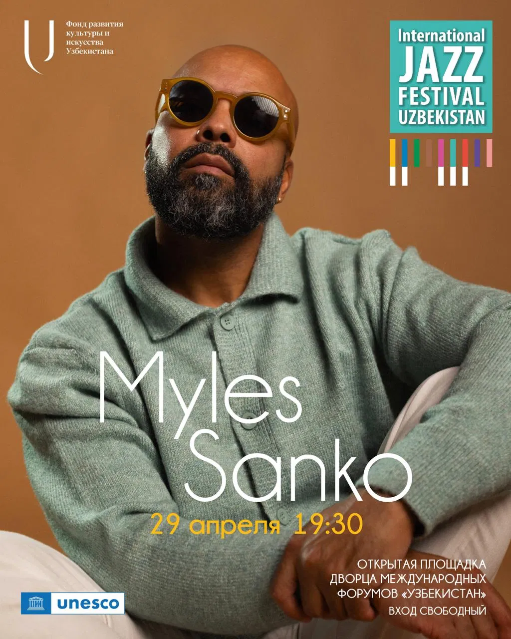 Toshkentda britaniyalik qo'shiqchi va qo'shiqlar muallifi Myles Sanko konsert beradi