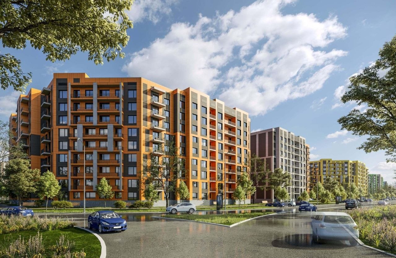 Жилой комплекс Gate City. Энергоэффективные и кровельные решения проекта адаптированы к климатическим условиям Казахстана.