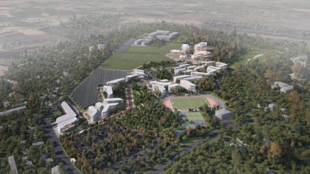 Проект химико-технологического кластера в поселке Улугбек Тахмины Турдалиевой. Рендер из личного архива.