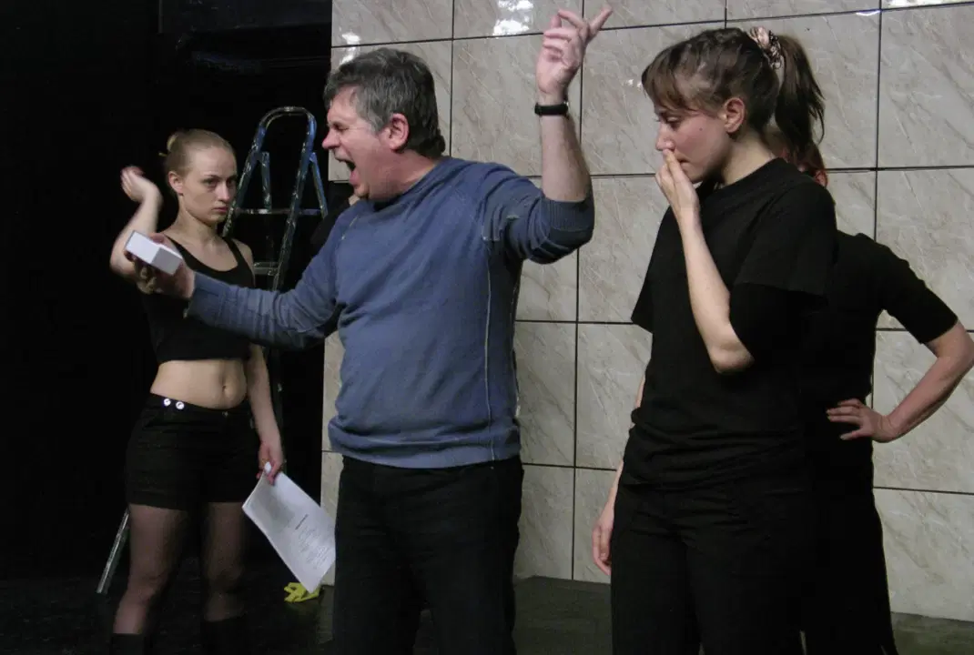 Репетиция спектакля «Орестея» Эсхила